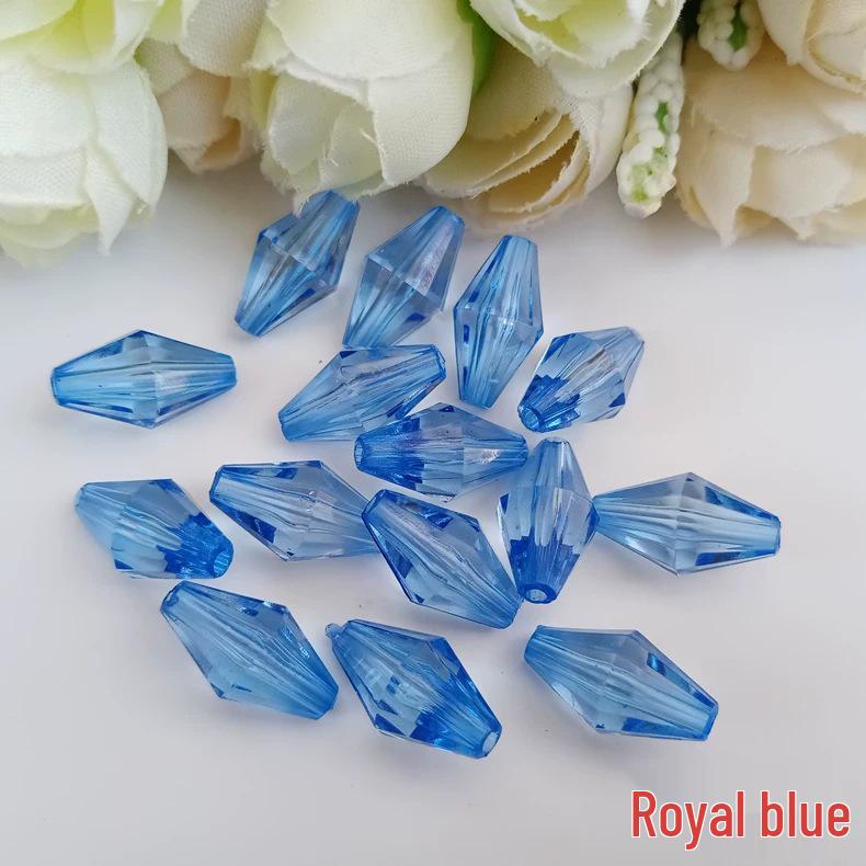 DIY Acryl Transparent Doppelspitzige Reiskörner für Schmuck und Gardinendekoration (7x19mm)