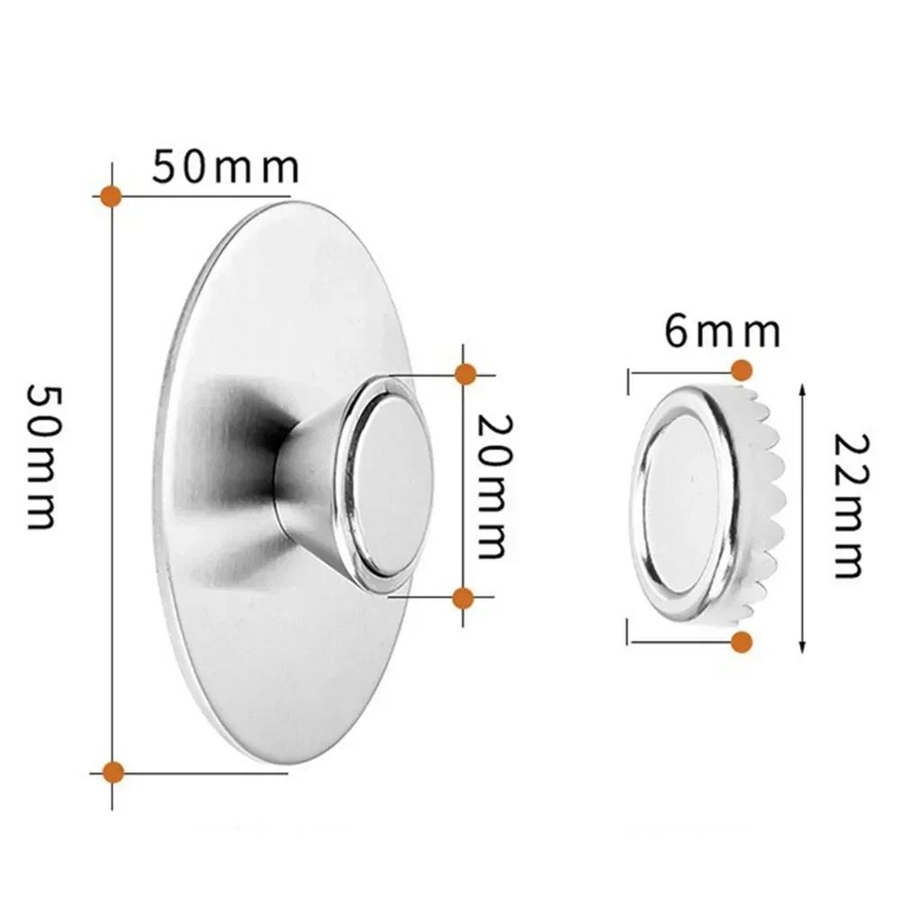 1PC Portable New Magnetic Soap Holder 2.2*0.6cm Stainless Steel Dispenser Kitchen Bathroom Wall Mounted Condiment Dispenser