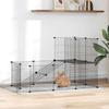 20 piece Pet Cage with Door Black 35x35 cm Steel