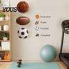 Indoor Ball Storage Solution Basketball Wall Mount Display Rack, Durable Acrylic Holder, Garage Sports Rack Home Gym for Soccer Volleyball