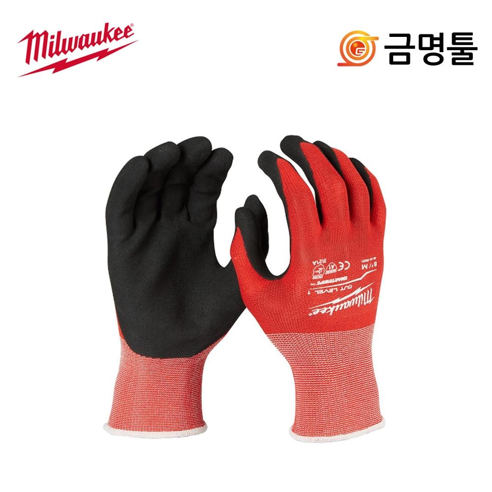 

Milwaukee 48 22 8901 Защитные перчатки Cut1 Средний сенсорный противоскользящий смартфон для смартфона