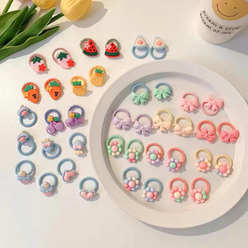 Sommer Niedliche Haargummis für Kinder - Kleine Gummibänder & Baby Haarringe