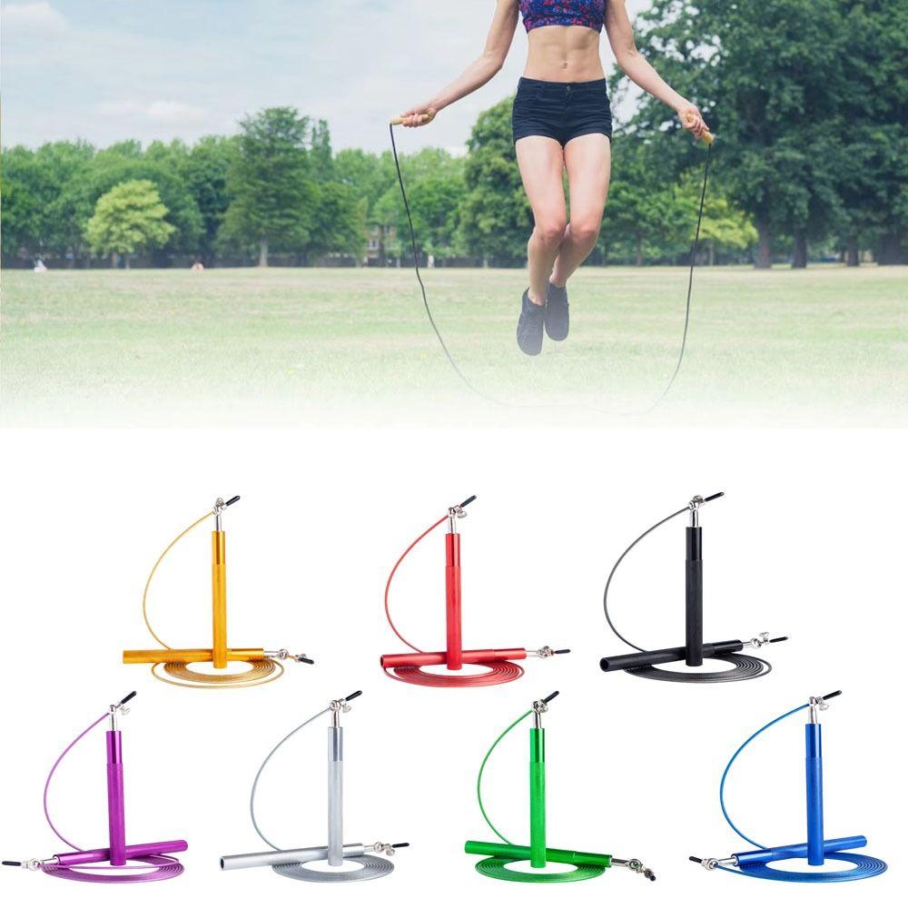 3 Meters Speed Skipping Rope Adjustable Aluminum Alloy Boxing Skipping Rope 360° Swivel Ball Bearing Steel Wire