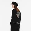 Woman S Flower Lettering SweatShirt 1798 Black