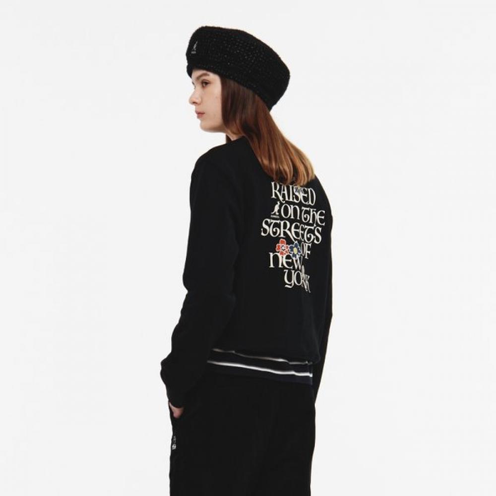 Kangol Woman S Flower Lettering SweatShirt 1798 Black ME