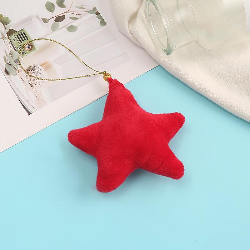 

1PC/6PCS Accessories Plush Keychains Creativity Pentagram Festival Pendant Decoration Trinket Multi-element Christmas Minimalist 1pc