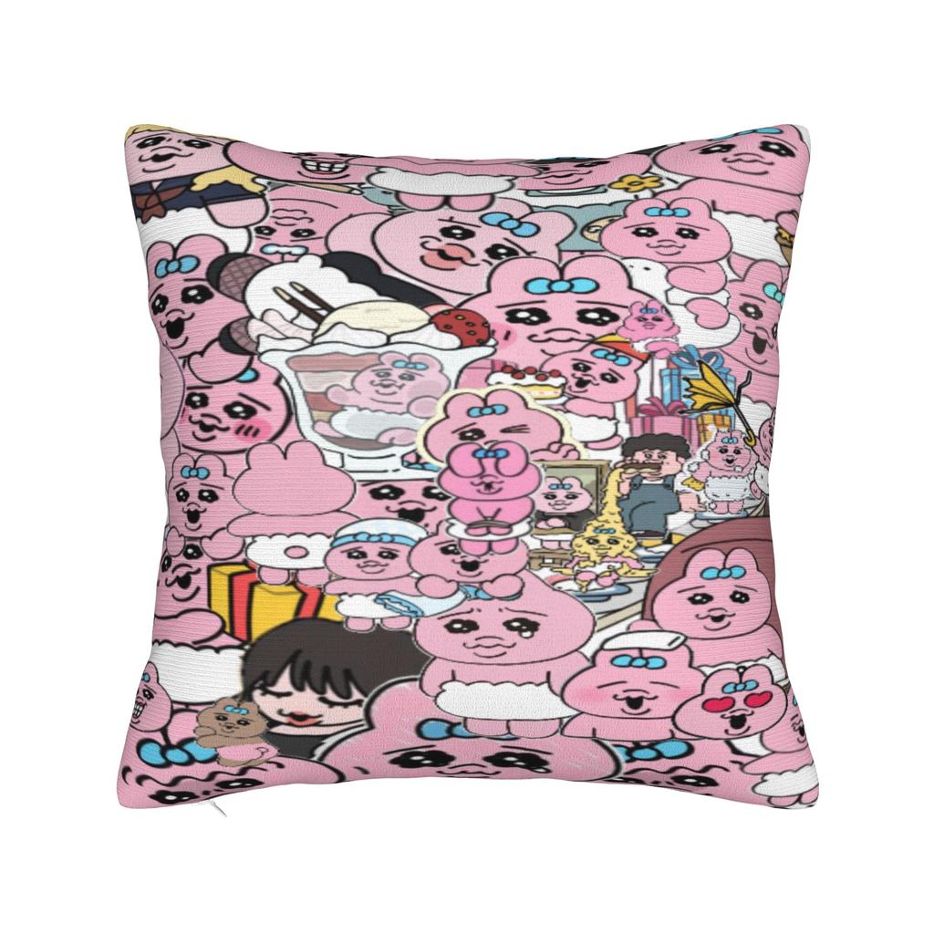 Opanchus Cute Usagis Bunny Printing Pillowcase Cushion Cover  Pillow Covers New Style Bed Decorations Square Multi-Size