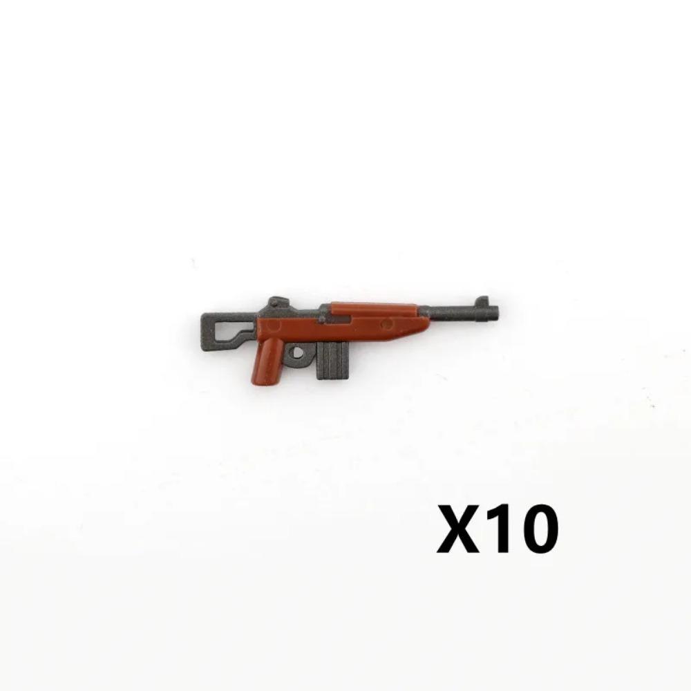 5/10 Zbraně vojáků z 2. světové války Stavebnice Dvoubarevný tisk Stroj Puška Samopal Odstřelovací pušky Vojenské příslušenství Kostky C238