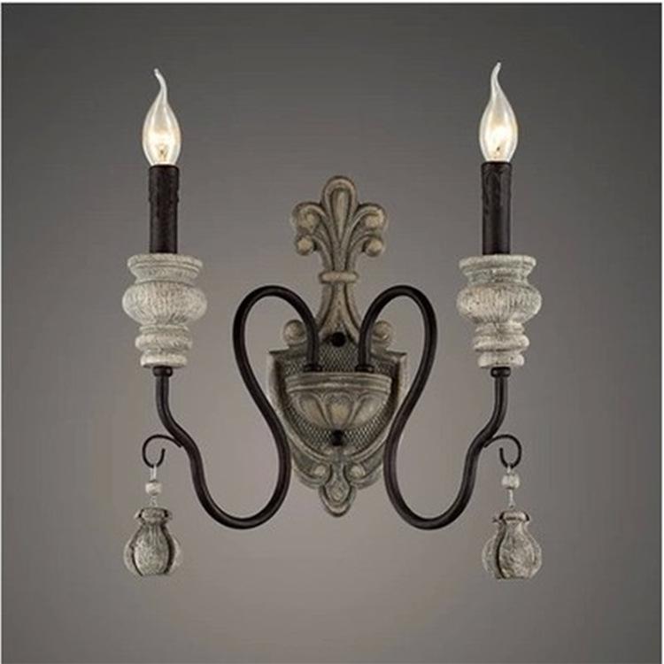 Large Church Chandelier Retro Wood Lighting Fixture French American Chandelier Antique Living Room Lighting In Foyer Villa Lobby