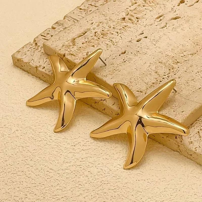New Gothic Stereo Conch Personality Ancient Silver Stud Earrings for Men Women Hallowmas Punk Jewelry Vacation Accessory Gift