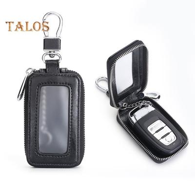 Étui pour porte-clés de voiture avec fermeture éclair lisse, fermeture rapide, prise en main facile, similicuir, anti-rayures, porte-clés d'entrée sans clé