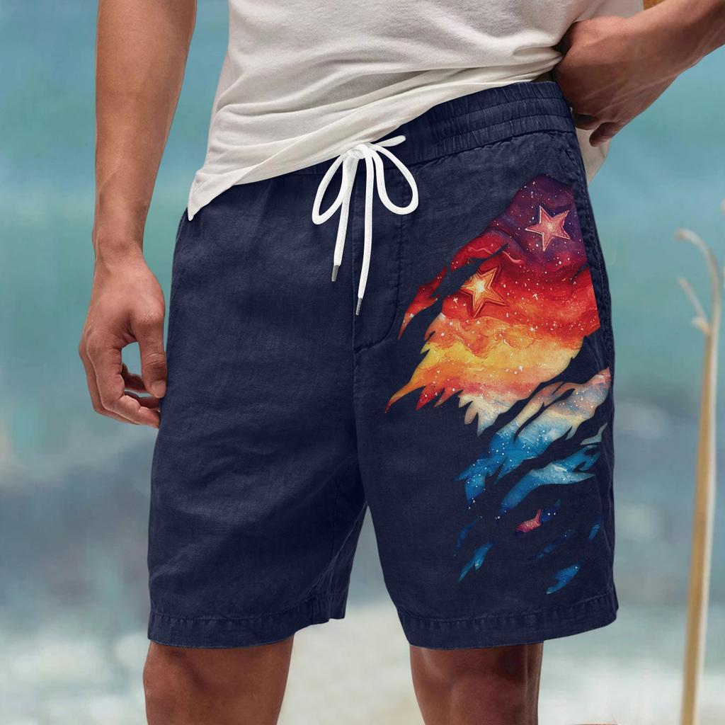 Men's Summer Large Casual Loose Sports Pants Beach Shorts