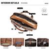 Men's Genuine Leather Crossbody Laptop Bag – Top Layer Cowhide Briefcase Handbag