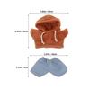 CALLARON Plush Doll Clothes Set (30cm) - Bear Hoodie & Jeans - Cute Mini Clothes Only - Dress Up DIY Accessories Costume