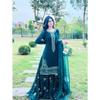Launching New  Đěsigner Party Wear Look Pur Heavy Faux Georgette Top Plazzo & Dupatta Set
