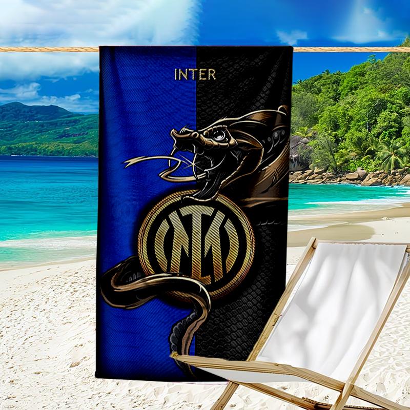 Proof Beach Towel with a Inter Milan Logo1 Pattern - Soft,absorbent,quick-drying,machine Washable - Perfect for Swimming,camping,bathing