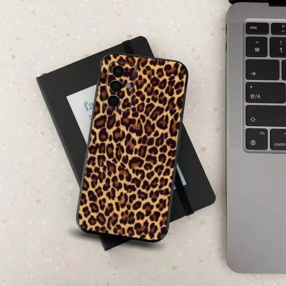 Fashion Art Leopard Print  Phone For Samsung Galaxy A53,31,52,72,41,22,73,32,71,Note,J7,8,9,5G Soft Black Silicone Case