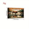 Vintage Metal Poster Bison American Retro Wall Art for Living Room