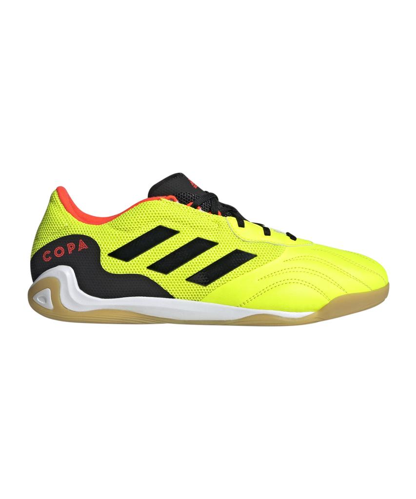 Adidas Copa IN Sara Indoor Futsal Team Solar Red Size Cm Sense.3 Shoes, LIP95, Men's, Yellow/Core Black/Solar (GZ1360), 25.5