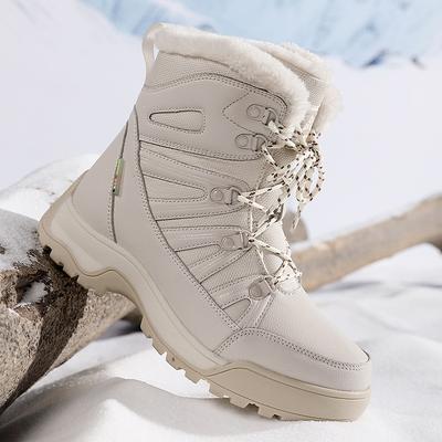 Winter Snow Boots Plush Warm Cotton Shoes Wear-resistant Windproof Sports Outdoor Hiking Shoes High-top Women's Boots