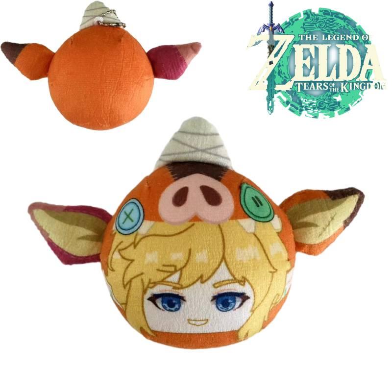 Brinquedo de Pelúcia Link de The Legend of Zelda com Chapéu de Cabeça de Porco Orelhas Macio e Fofo Boneco de Pelúcia 8cm