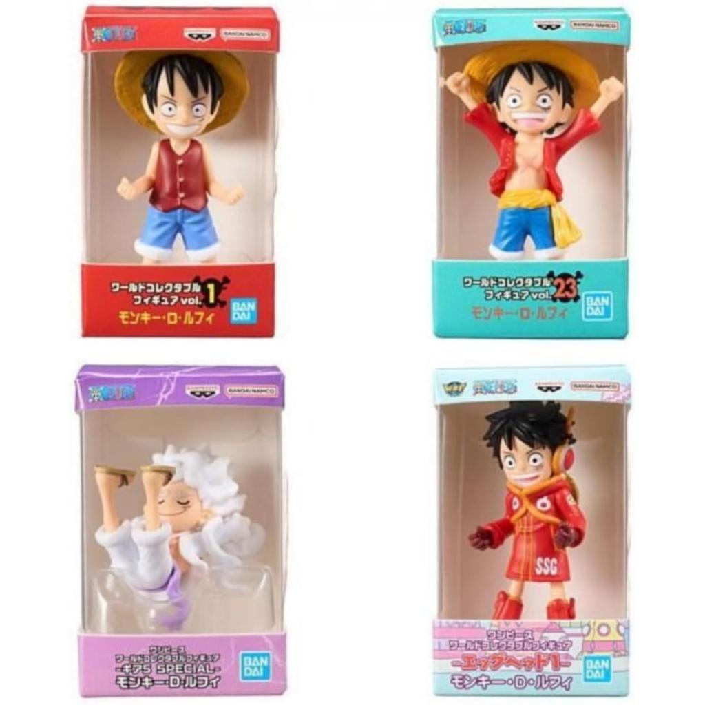 Bandai ONE PIECE World Collectable Figure Miniature Collection Complete Set of 4 Types Capsule × (Gachapon Toy)