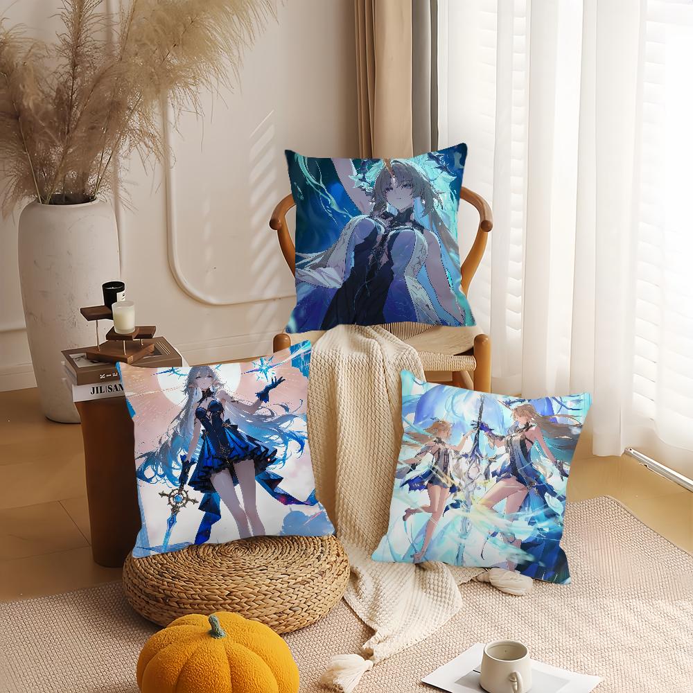 Wuthering Waves Fleurdelys Pillow Case Home Decoration Cushion Cover Suitable For Bedroom Car Office Sofa