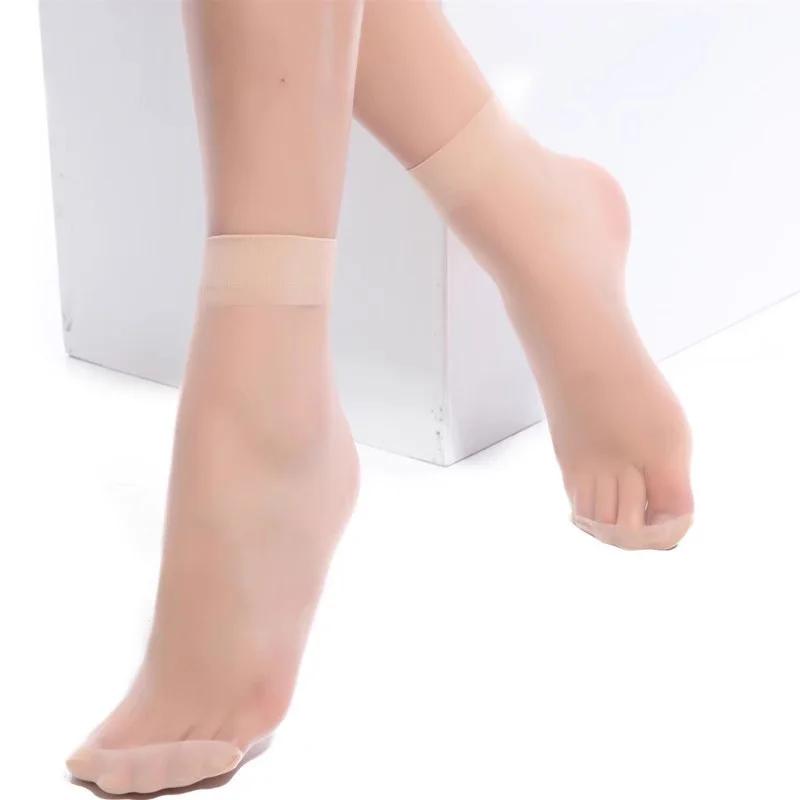 High Quality Women Velvet Socks Pack Female Summer Thin Silk Transparent Black Sock Sexy Ankle Nylon Solid Color Stockings
