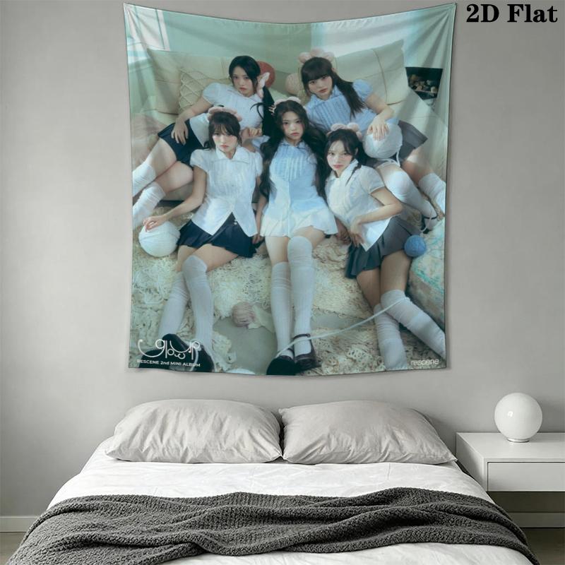 RESCENE WONI Wall Tapestry Aesthetic Wall Hanging Printed Fabric Blanket Decorative Tapestries for Bedroom Living Room Home Decor