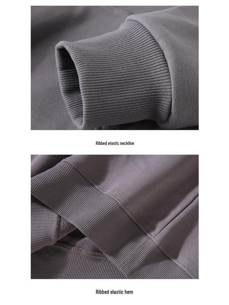 Cross New Paris Shijia Unisex Heavyweight Cotton Terry Hoodie - Wheat Ear Design