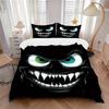 3pcs Anime Monster Face Design Pillowcase Set, Includes One Quilt Cover and Two Pillowcases (No Core), Perfect for Bedroom and Guest Room
