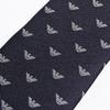 Emporio Armani Eagle Blue Made in 340075 3R616 00035 Men's Tie, 7.5cm Wide, 100% Silk, Logo, Navy, Italy, [Used]