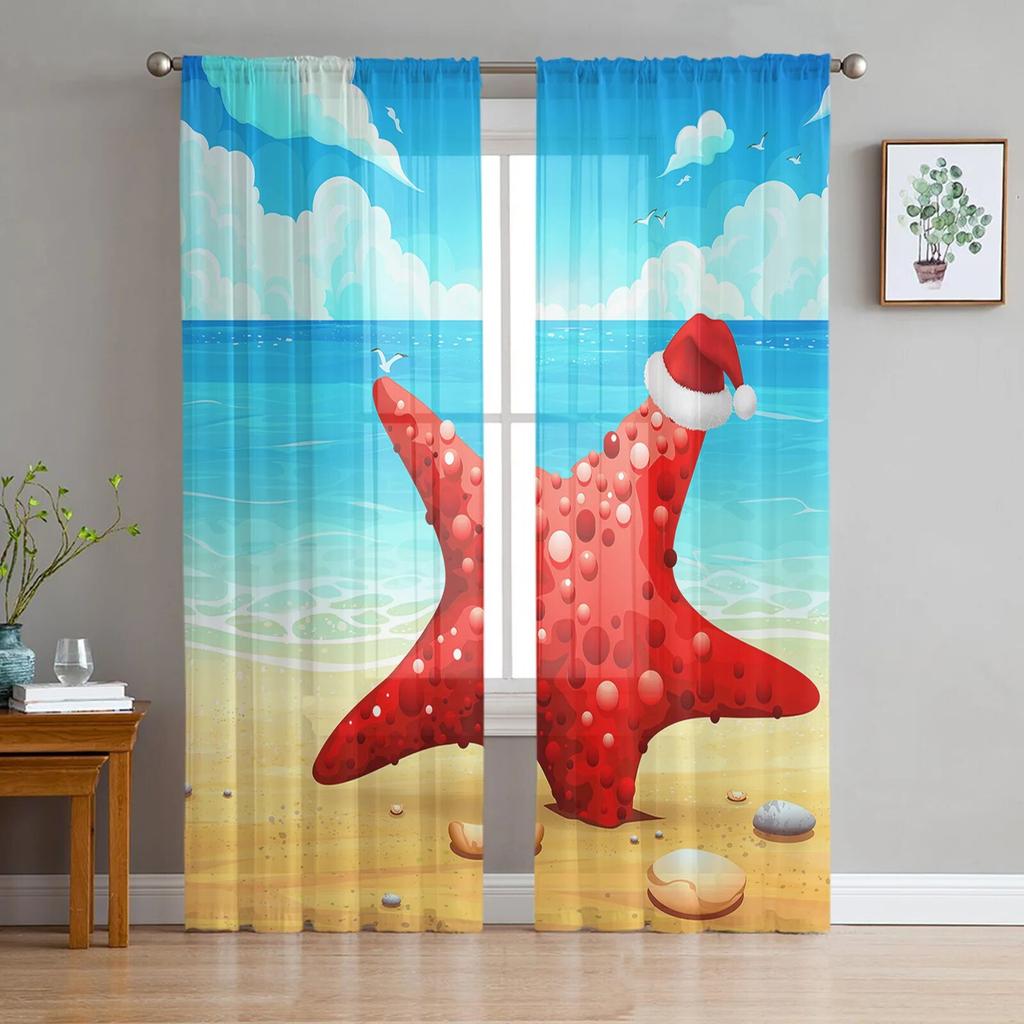 Panda Forest Funny Tulle Window Curtain for Livingroom Printed Sheer Curtain Home Decor Window Panels Chiffon Drapes