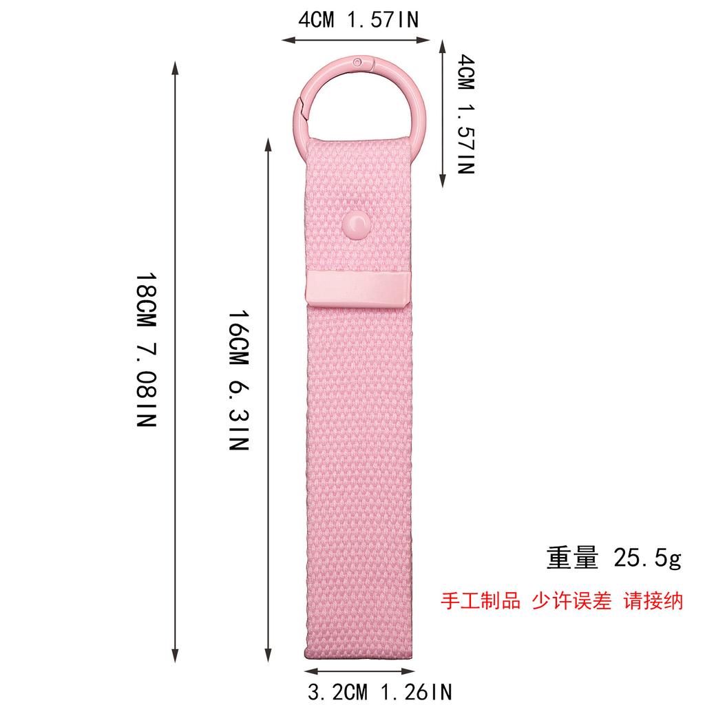 Handmade Diy Decorative Webbing Cloth Sticker Embellished Polyester Webbing Lanyard Korean Version Ins Spring Buckle Bag Pendant