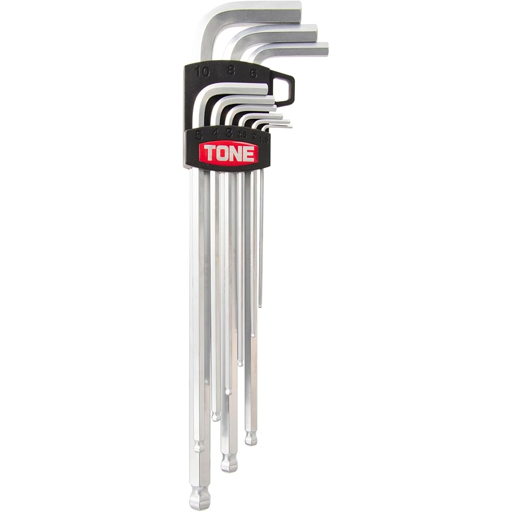 

Tone Long Ball Point L-Shaped Wrench Set BL900 9 Pieces Durable Steel Tool Kit