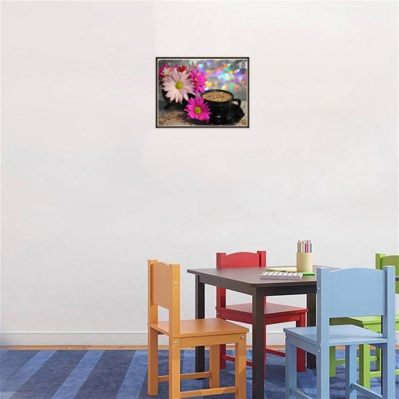 DIY 5D Diamant Malerei Kaffeetasse Blume voller kreisförmigen Diamant Stickerei Kreuzstich