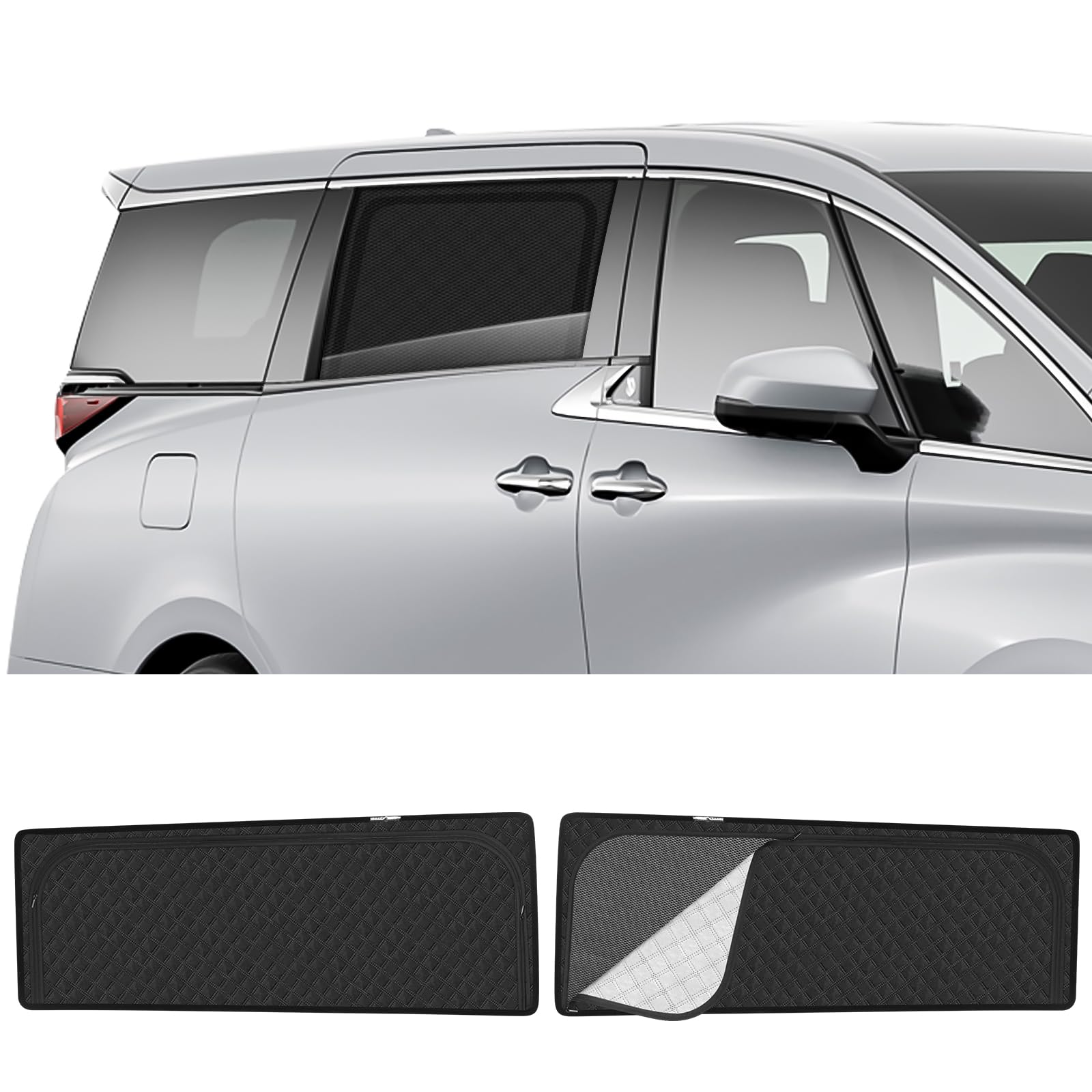 

New Dedicated Sunshade with Magnetic Rear Seat Ventilation and Integrated Car Shade for the 4th Generation Mesh Curtain Sunshade with UV Sun UV Insect