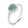 Bague en argent avec émeraude naturelle 0,74 ct, poids de l'article 2,21 g (2167358)