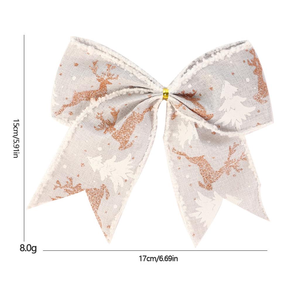 Beautiful Red Bows for Christmas For Tree 6Pcs 5 5 Inch Decoration Option