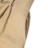 ZANZEA Womens Casual Turn Down Collar Loose Sleeveless Wide Leg Jumpsuits