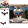 Unique 2d American Flag Eagle Car Interior Rearview Mirror Keychain Decoration