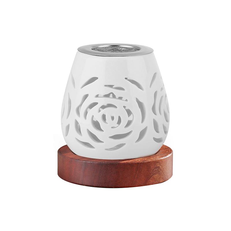 

Ceramic Candle Holder Aromatherapy Heating Holder for Herbs Aromatherapy Tealight Candle Holder for Yoga SPA