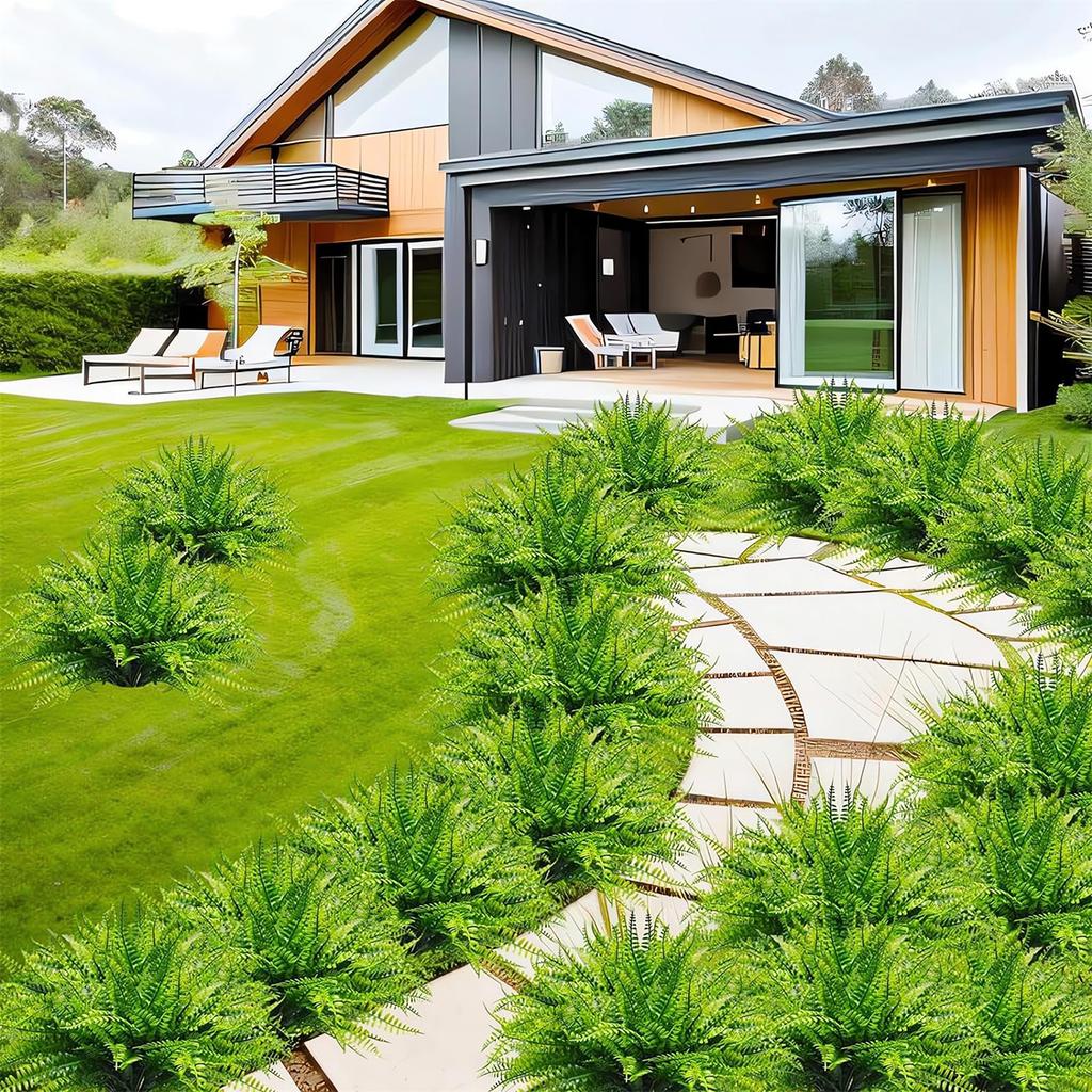 UV Resistant And Realistic Artificial Fern Plant-2024 New Artificial Boston Fern Outdoor Simulation Plant Decoration