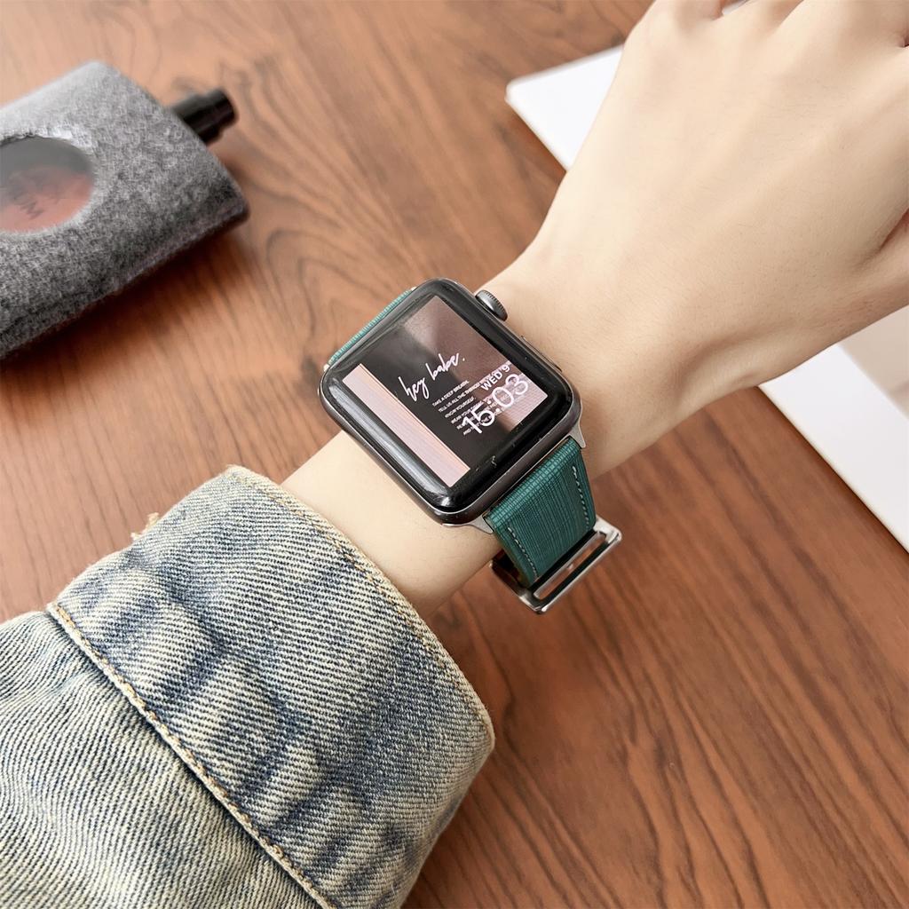 Watch Band For Apple Watch Series 10 Ultra 9 8 7 SE 6 5 4 3 2 1 46mm 49mm 45mm 44mm 42mm Braided Checkered Pattern Leather Wrist Strap