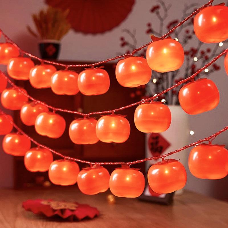 2026 Year of the Horse Festive Lantern String Lights - Outdoor New Year Decoration 5m 18 lights 220V pluggable