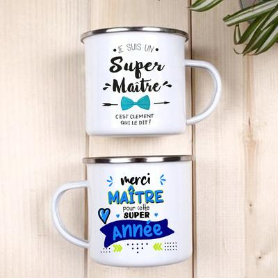 Děkuji Super Učiteli Hrnky Kreativní Šálky na Kávu Nápoje Hrnek na Vodu Smaltovaný Kempingový Hrnek Škola Domov Ucho Nápojové Sklo Dárky pro Učitele