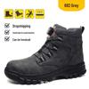 Men’s Four-Season Steel Toe Safety Boots: Anti-Smash, Anti-Puncture, Wear-Resistant, Comfortable High-Top Work Shoes