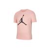 Jordan T Shirts Men's Coral Red Crew Neck Moderate Straight Fit DA6797-623