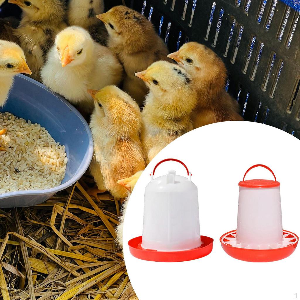 Chicken Feeder Waterer Set Automatic Water Food Dispenser No Waste with Carry Handle