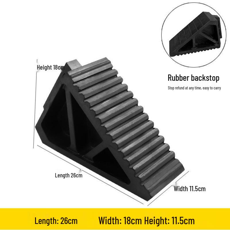 Portable Wooden Triangular Wheel Chock: Anti-Roll Stopper for Large Trucks and Cars.